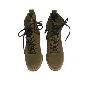 TOMS Finn Military Light Brown Suede Bootie NWOT Size 6.5